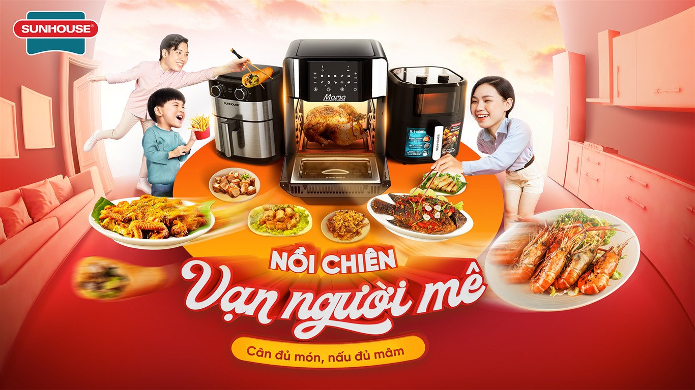 Nồi chiên không dầu với đa dạng kích cỡ phù hợp mọi gia đình