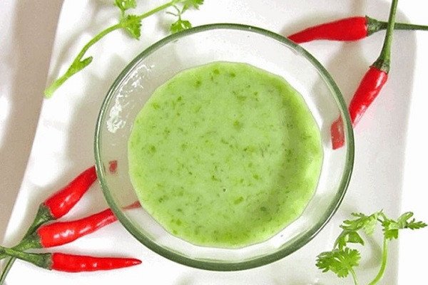 Nước chấm chân gà nướng xanh tươi bắt mắt