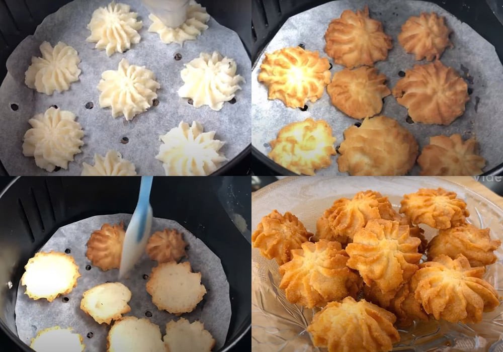Nướng bánh quy bằng nồi chiên không dầu vàng đều