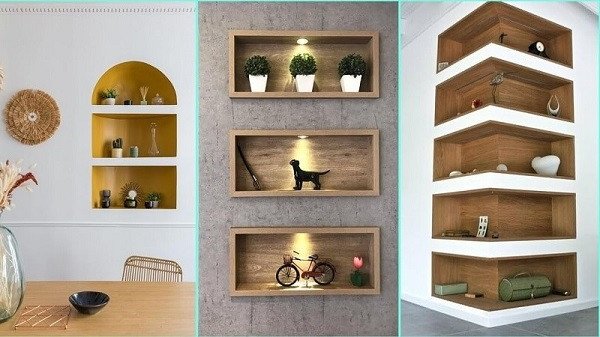 Ô âm tường là điểm nhấn nổi bật và tinh tế cho căn phòng.