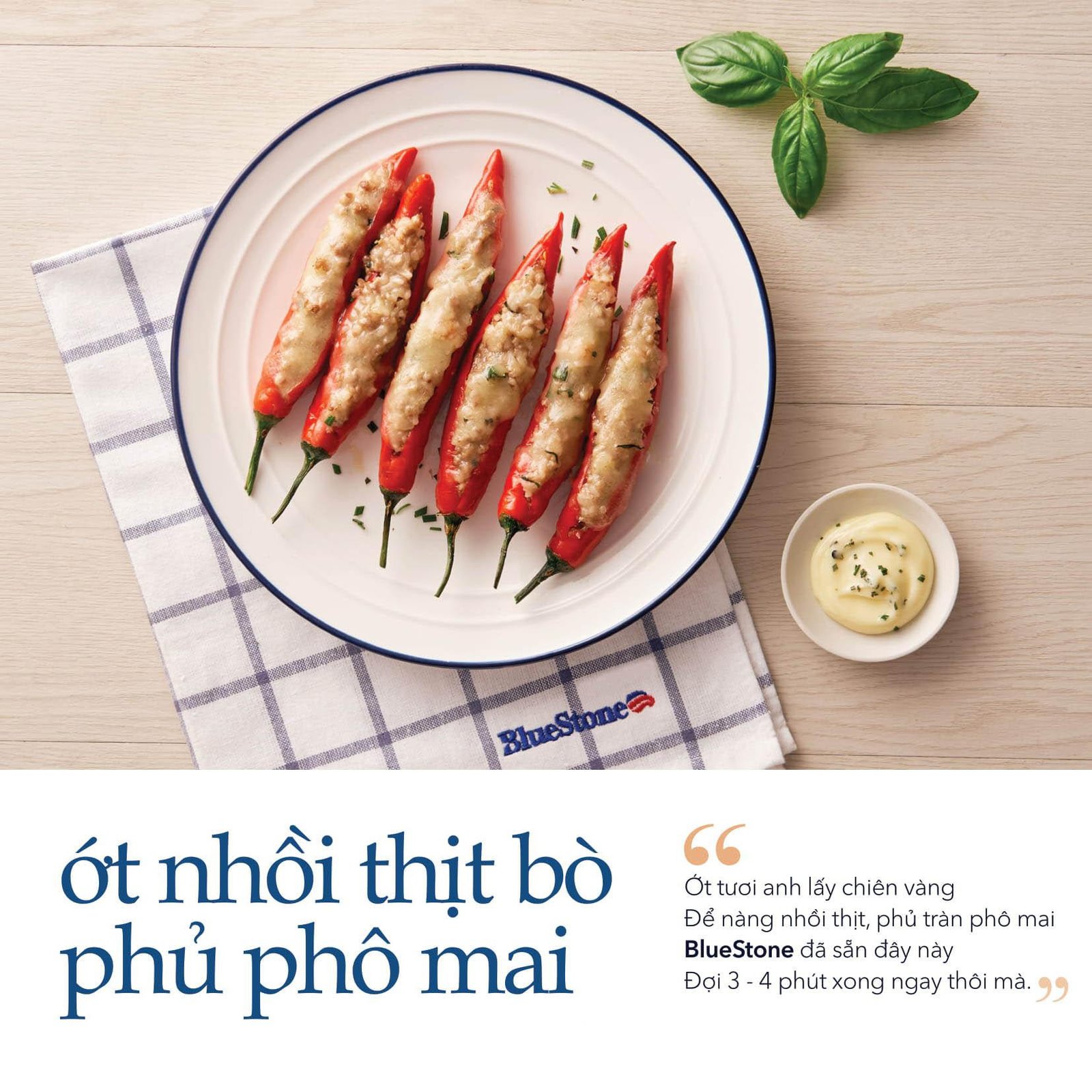 Ớt nhồi thịt phô mai vàng ươm hấp dẫn