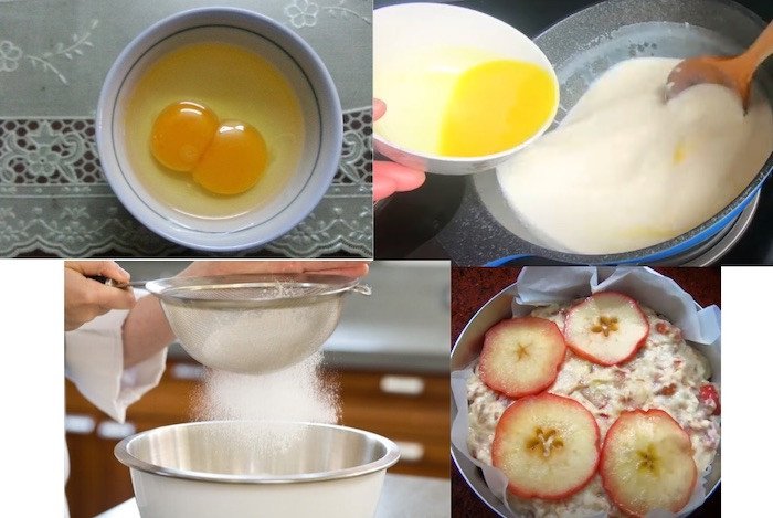Phần nhân bánh táo yến mạch được làm từ chuối nghiền và yến mạch.