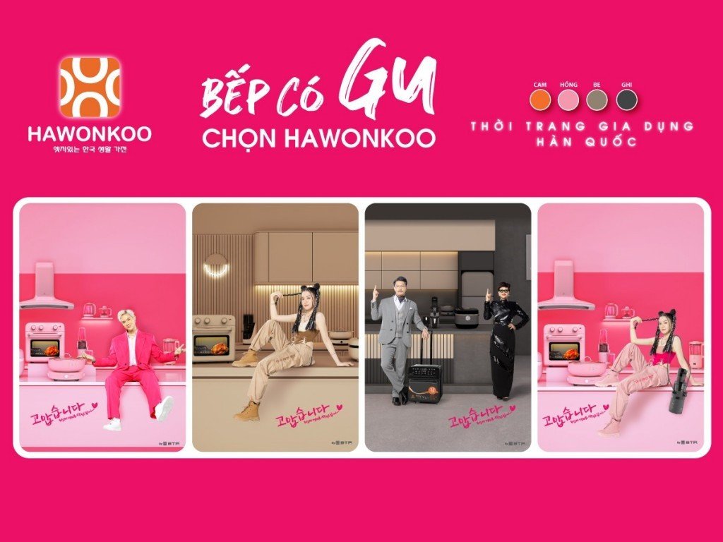 Phong cách bếp Hàn Quốc hiện đại với sự sắp xếp sáng tạo