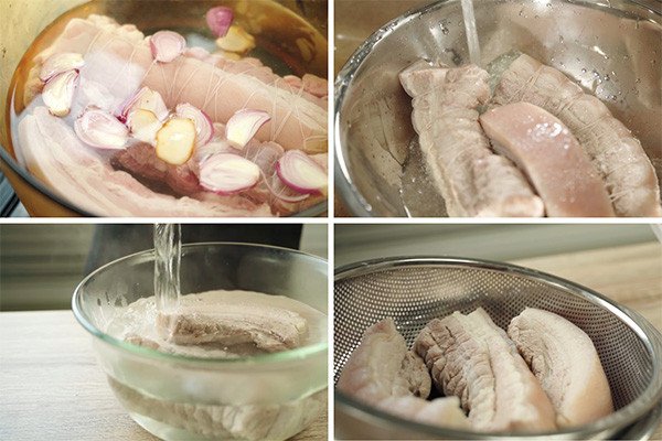 Quy trình luộc và sơ chế thịt heo sạch cho món thịt ngâm nước mắm