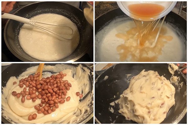 Quy trình nấu bột bánh đúc đậu phộng dẻo mịn, sánh đặc