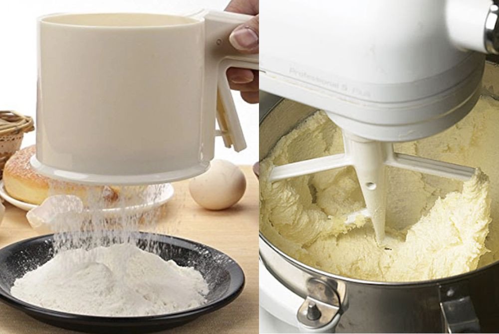 Rây bột mì giúp bột mịn và không vón cục khi làm bánh