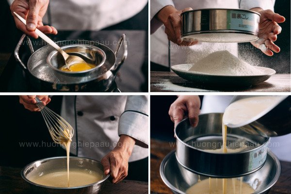 Cách Làm Bánh Crepe Pháp Mềm Mịn Đón Vị Chuẩn Âu Tại Nhà Rây mịn hỗn hợp bột làm vỏ bánh crepe để đạt độ mềm mịn tối ưu