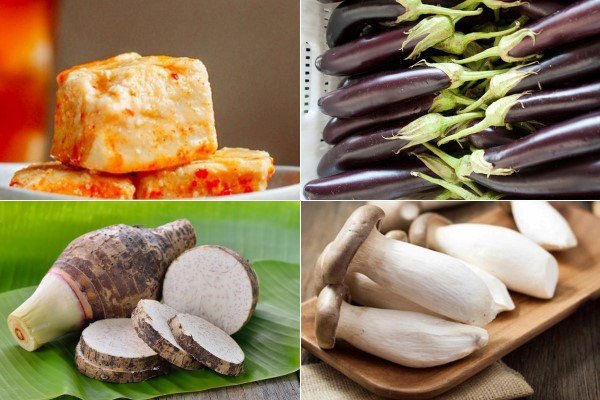 Sắp xếp nguyên liệu đầy đủ cho lẩu chao chay đậu nành