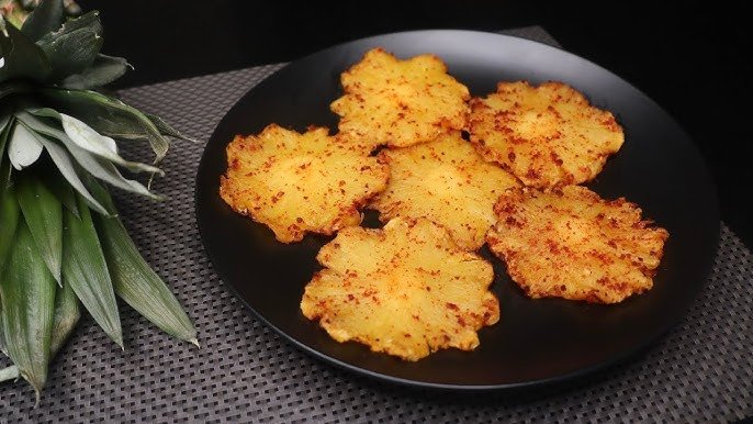 Sấy dứa muối ớt trong nồi chiên không dầu hoàn hảo