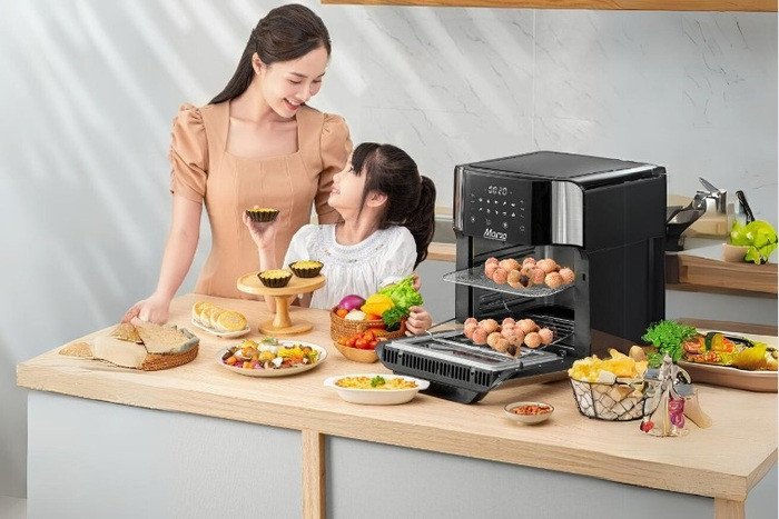 Sấy vải bằng nồi chiên không dầu nhanh chóng, tiện lợi