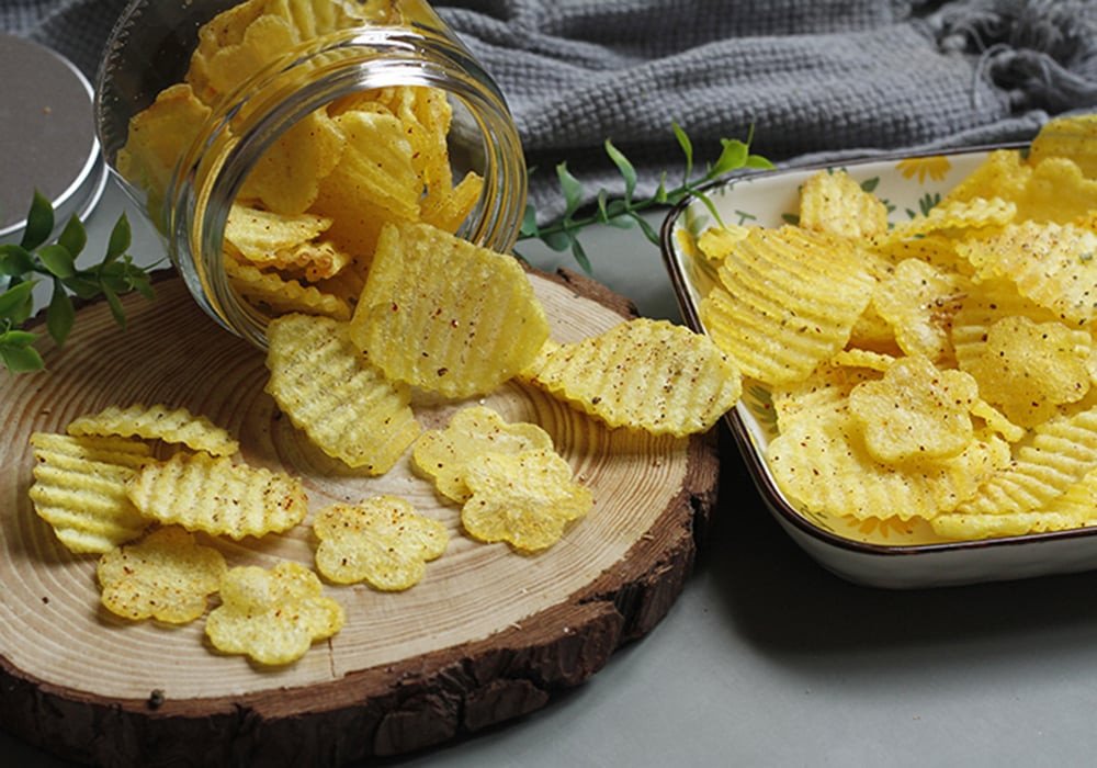 Snack khoai tây mặn giòn làm bằng nồi chiên không dầu ngon miệng