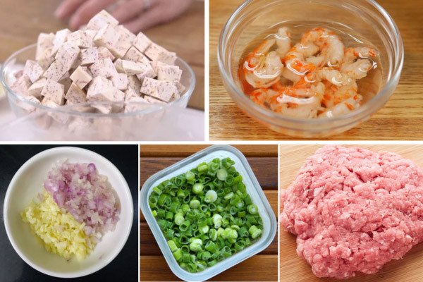 Sơ chế bánh khoai môn hấp