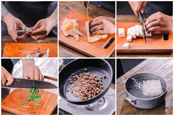 Sơ chế các loại nguyên liệu cho món Pad Thái