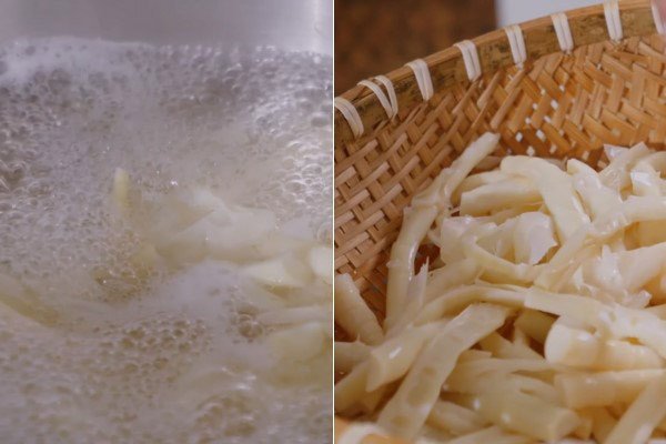 Sơ chế măng tươi sạch và an toàn