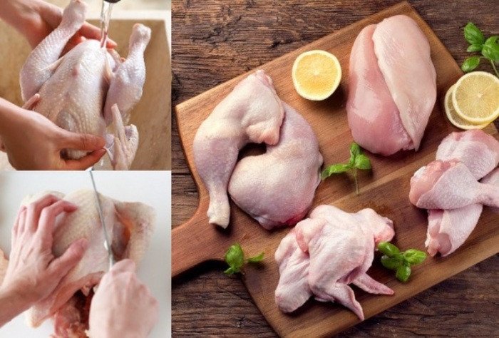 Sơ chế thịt gà sạch và đúng cách cho món gà nướng muối ớt