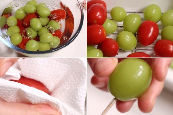 Sơ chế và làm khô các loại trái cây trước khi làm kẹo hồ lô