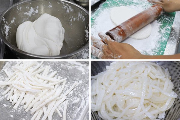 Sợi bánh canh bột gạo tự làm tại nhà dai ngon, trắng ngần