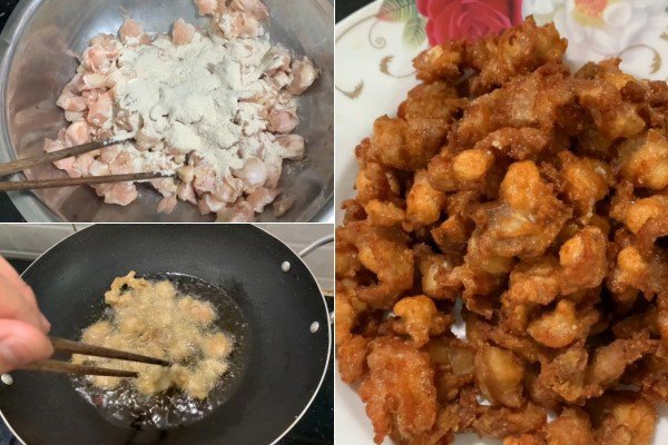 Sụn gà được chiên vàng đều, đảm bảo độ giòn tan
