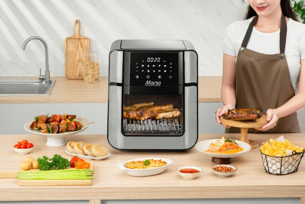 sườn nướng bằng nồi chiên không dầu vàng đều hấp dẫn