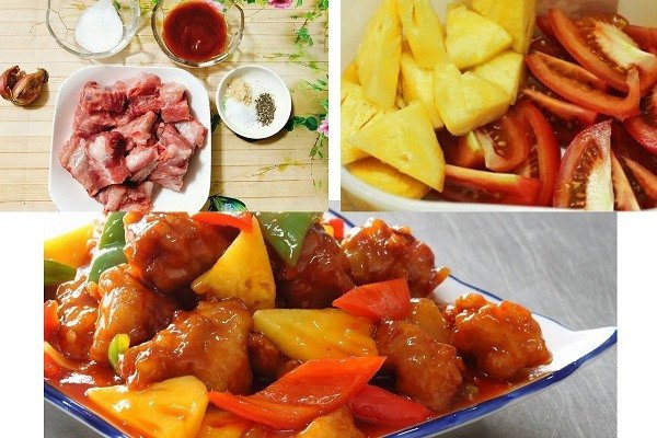 Sườn xào chua ngọt với dứa và cà chua tươi ngon
