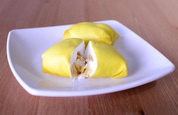 thành phẩm bánh crepe sầu riêng tươi ngon