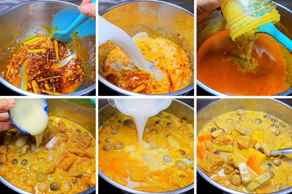 Thành phẩm cà ri chay thơm ngon đãi tiệc