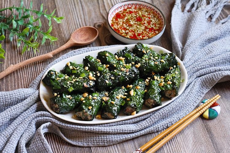 Thành phẩm chả lá lốt nướng nồi chiên không dầu vàng ươm