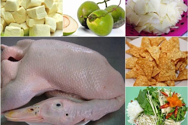 Bí Quyết Nấu Lẩu Vịt Măng Cay Chuẩn Vị Gia Đình Thành phần chuẩn bị cho món lẩu vịt măng cay tại nhà