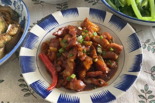 Thịt nạc dăm kho tiêu thành phẩm