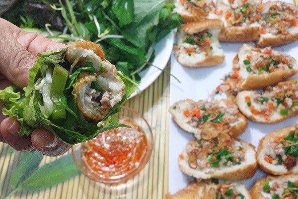 Thưởng thức bánh mì hấp cùng rau sống tươi ngon