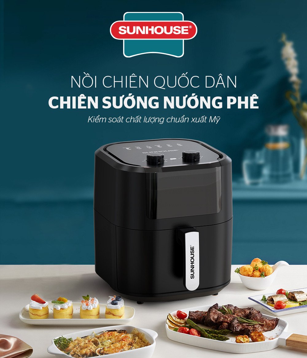 Tổng quan các mẫu nồi chiên không dầu vuông được ưa chuộng hiện nay