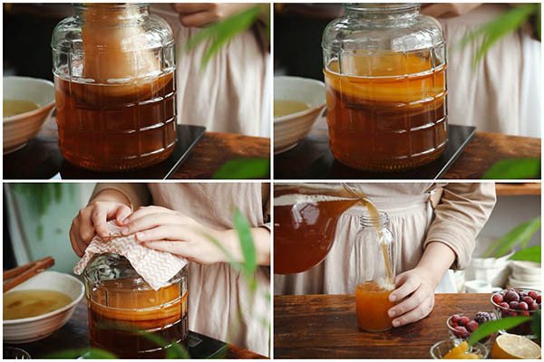 Trà Kombucha F1 hoàn hảo sau quá trình ủ