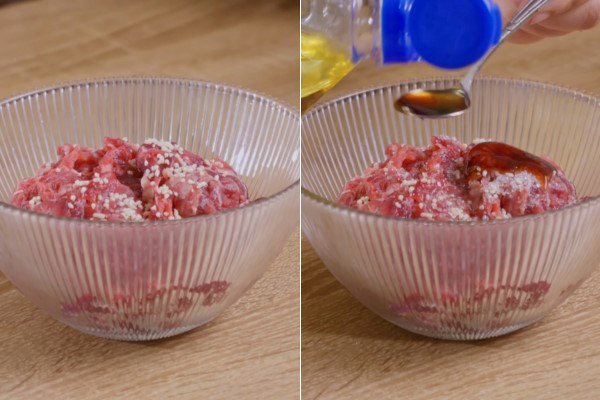 Ướp thịt bò với gia vị cho thấm đều