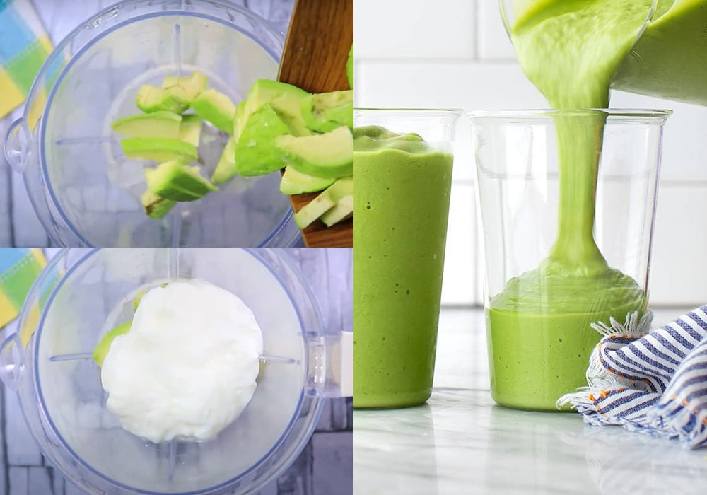 Xay sinh tố bơ sữa chua bằng máy chuyên dụng