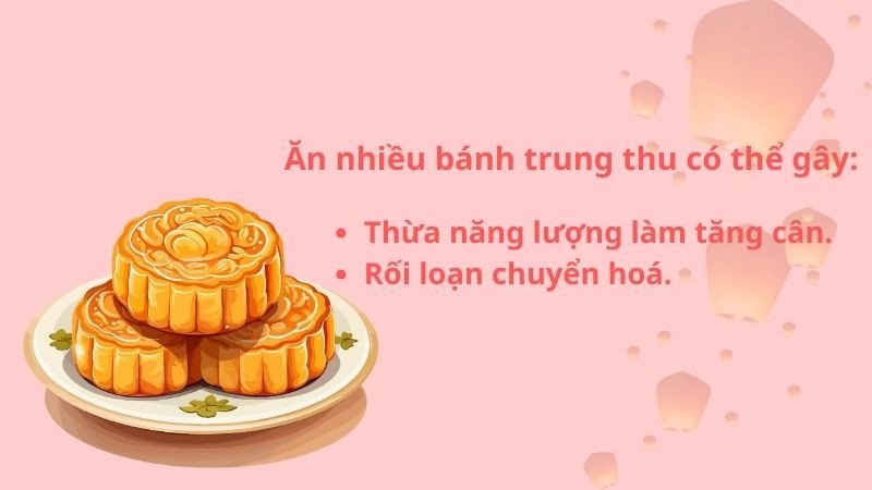 Ăn nhiều bánh trung thu có thể làm tăng cân gây béo phì