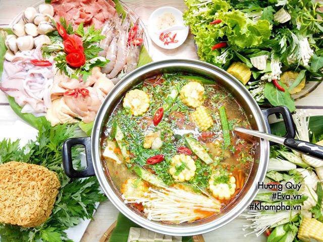 Bàn tiệc lẩu thập cẩm đầy đặn, hấp dẫn