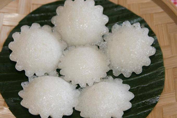 Bánh bò hấp hoàn thành