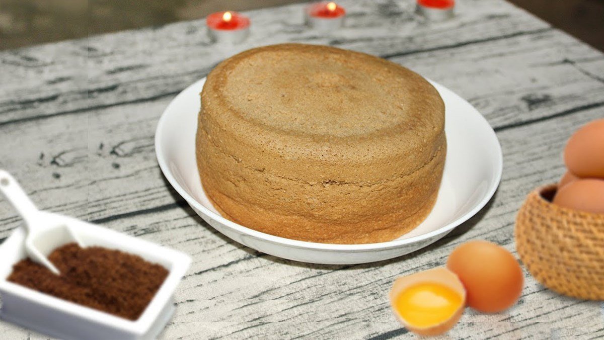 Bánh bông lan cà phê mềm xốp thành phẩm