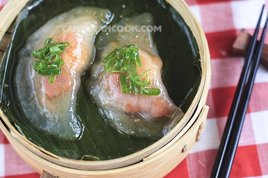Bánh bột lọc trần hấp dẫn với vỏ bánh trong suốt và nhân tôm thịt đỏ tươi