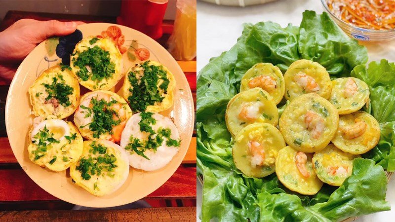 Bánh căn và bánh khọt có hình dáng tương đồng