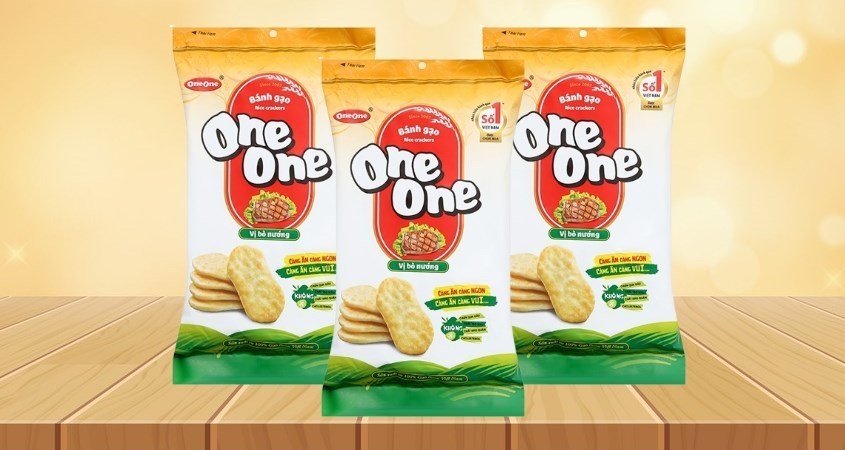 Bánh gạo One One vị bò nướng với lượng calo chi tiết