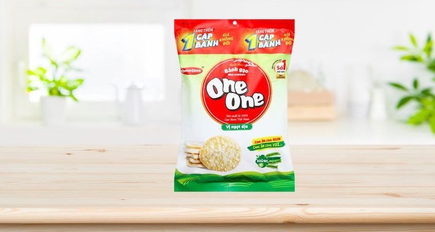 Bánh gạo One One vị ngọt dịu nhẹ, dễ ăn