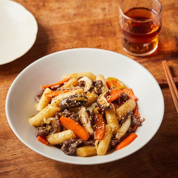 Bánh gạo xào thịt bò
