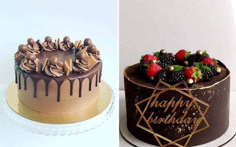 Bánh kem socola với hiệu ứng chảy tinh tế