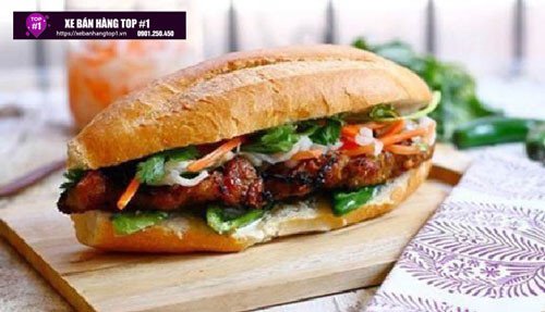 Bánh mì thịt nướng đã hoàn thiện