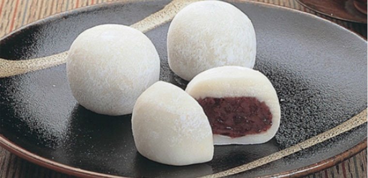 Bánh mochi đậu đỏ thành phẩm hấp dẫn