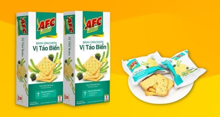 Bánh quy AFC vị rau giúp bổ sung chất xơ và vitamin khoáng chất cần thiết