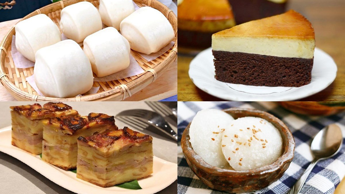 Bánh sữa hấp tổng hợp nhiều loại thơm ngon