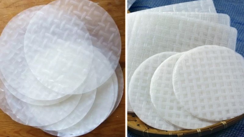 Bánh tráng cuốn sốt me bao nhiêu calo - Các loại bánh tráng trắng