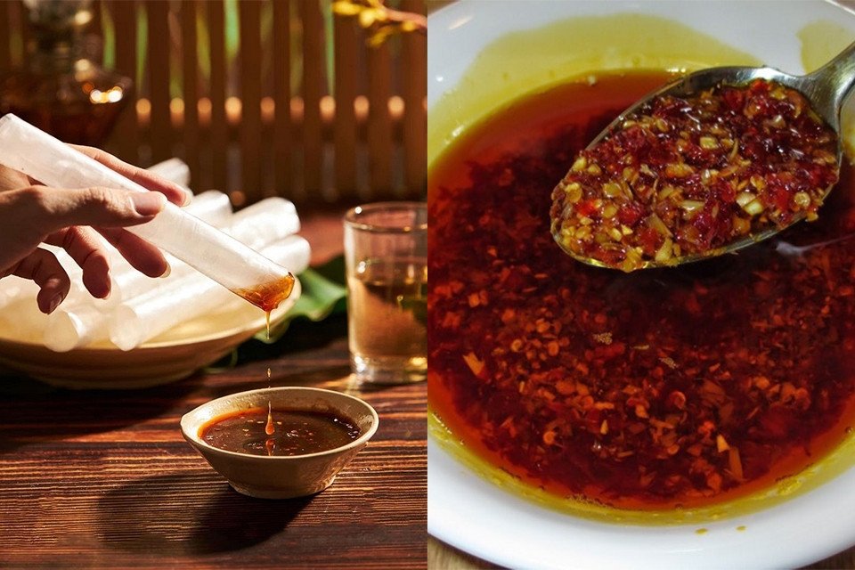 Bánh tráng phơi sương và nước chấm muối tôm, sự kết hợp hoàn hảo